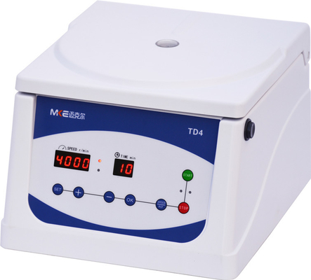 5ml / 10ml / 15ml Capacity Portable Low Speed Centrifuge 4000 RPM Máy cực yên tĩnh với tốc độ 0-4000rpm