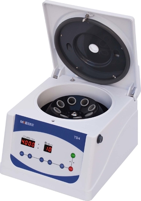 5ml / 10ml / 15ml Capacity Portable Low Speed Centrifuge 4000 RPM Máy cực yên tĩnh với tốc độ 0-4000rpm